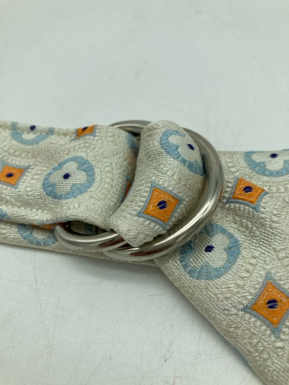 J. Crew 100% Silk Brocade Printed Belt - Picture 2 of 4